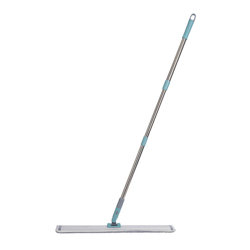 Heavy-Duty Flat Mop with Long Aluminum Handle, Microfiber Pad