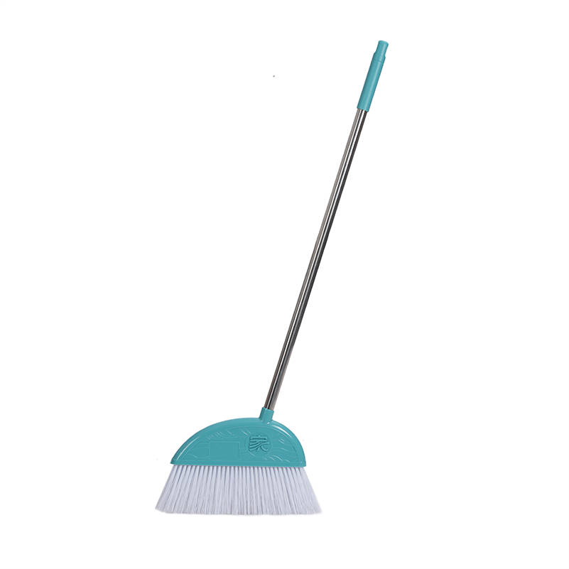 Soft bristle broom, PET bristles and Stainless Steel Handle