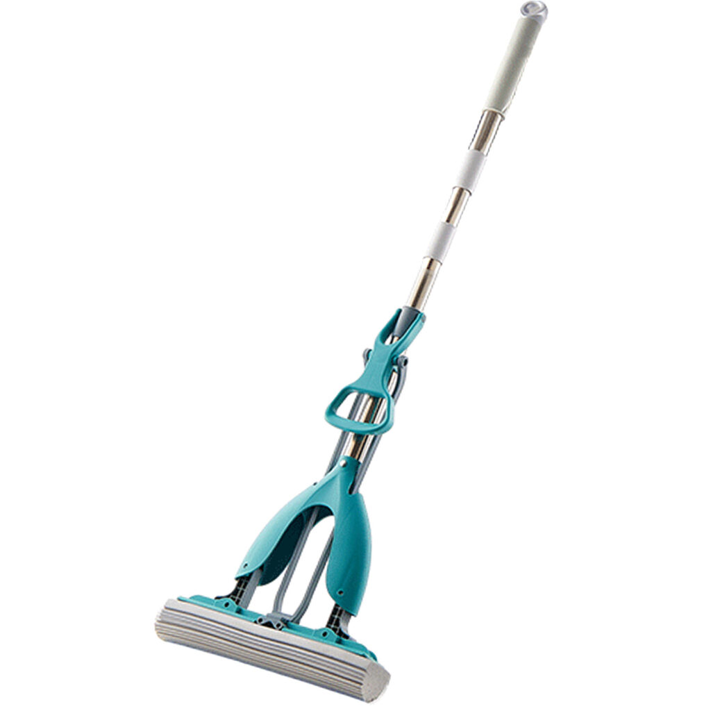 JX7405B Premium PVA Mop, Dual-Fold Squeeze, Long Handle