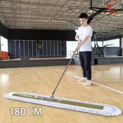 180cm Industrial Flat Mop, Extra Wide Flat Mop for Gym Cleaning