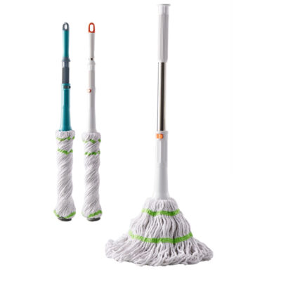 Durable Cotton Yarn Twist Mop, Thickened Self-Wringing Handle