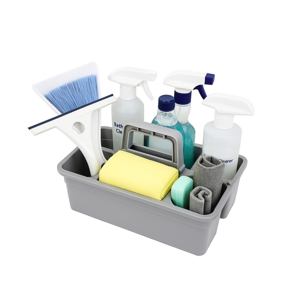 Multipurpose Cleaning Utility Storage Caddy with Compartments