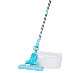 Dual-Fold PVA Mop with Bucket Compact, Hands-Free Sponge Mop