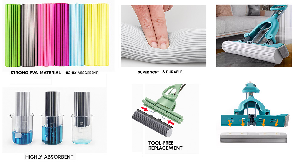 33cm Foldable PVA Mop Head Refill