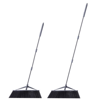 Heavy Duty Outdoor Broom 55cm, Wide-Angle All-Terrain Sweeper