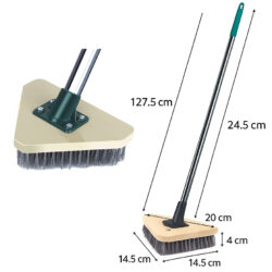 Heavy Duty Triangular Stainless Steel Wire Brush with Long Handle