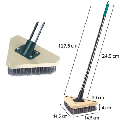 Heavy Duty Triangular Stainless Steel Wire Brush with Long Handle