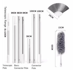 High Reach Extension Duster Kit with Washable Duster Heads