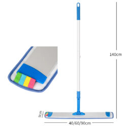 Large Aluminum Base Microfiber Flat Mop