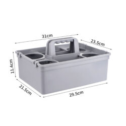 Large Multi-Compartment Cleaning Caddy with Handle for Supplies