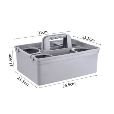 Large Multi-Compartment Cleaning Caddy with Handle for Supplies