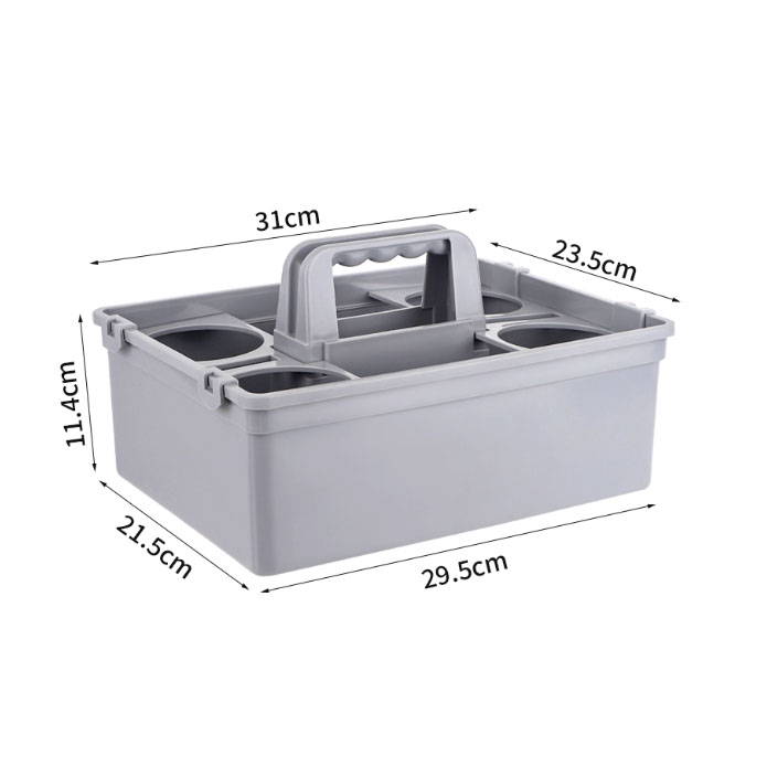 Large Multi-Compartment Cleaning Caddy with Handle for Supplies