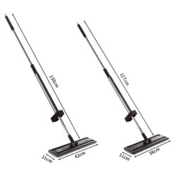 Self Wringing Microfiber Flat Mop, Rebound Panel & 360° Swivel Head