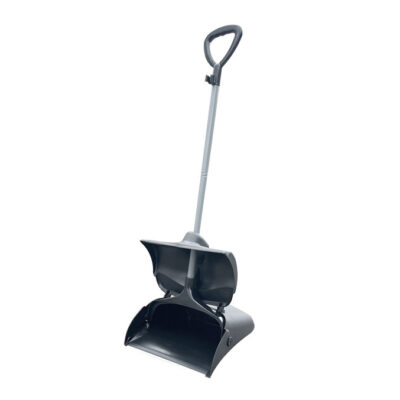 Windproof Upright Commercial Dustpan with wheels & long handle