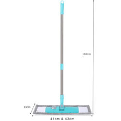 Microfiber Mop with Stainless Steel Handle for Dry & Wet Cleaning